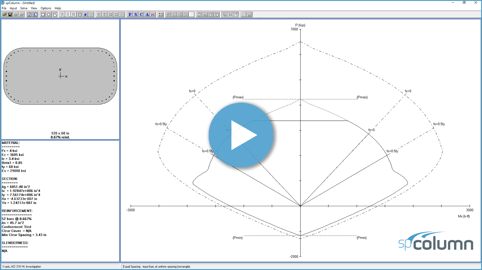 Modeling a Concrete Bridge Pier Using spColumn